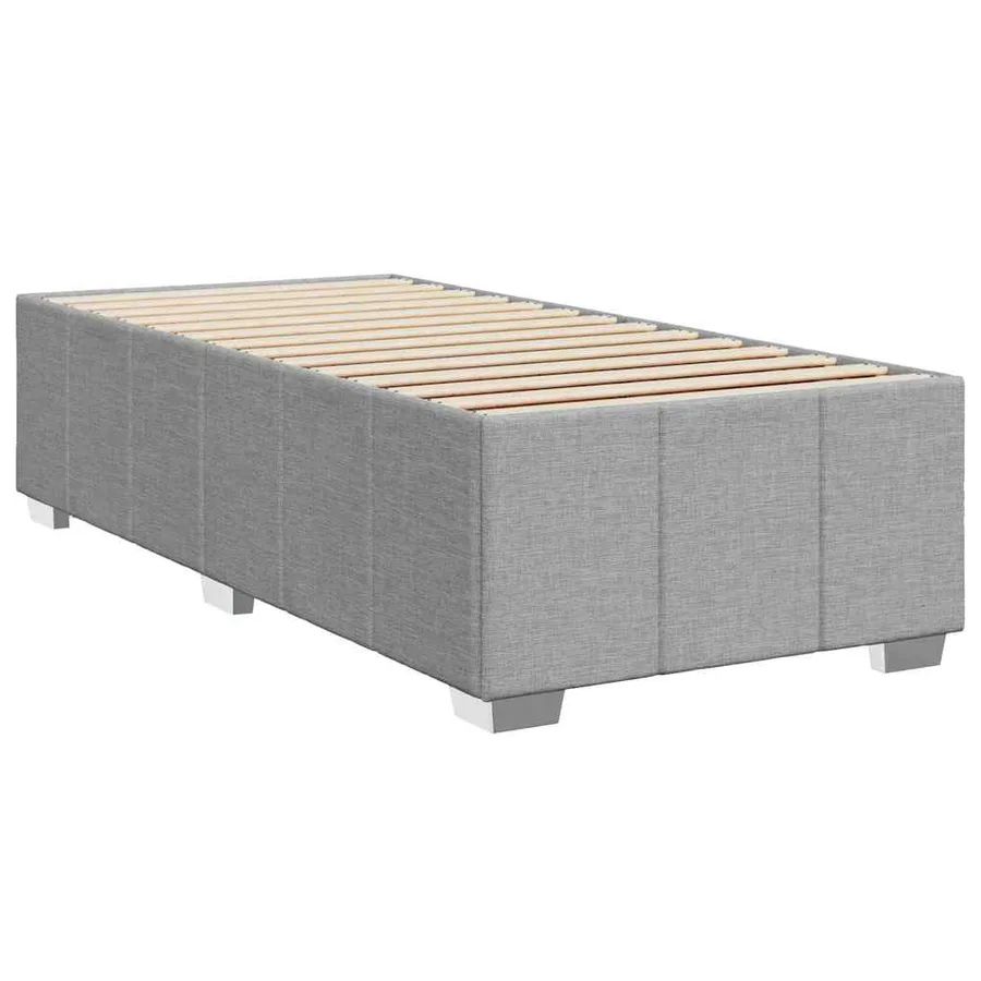 Sommier à lattes de lit avec matelas Gris clair 100x200cm Tissu - 5
