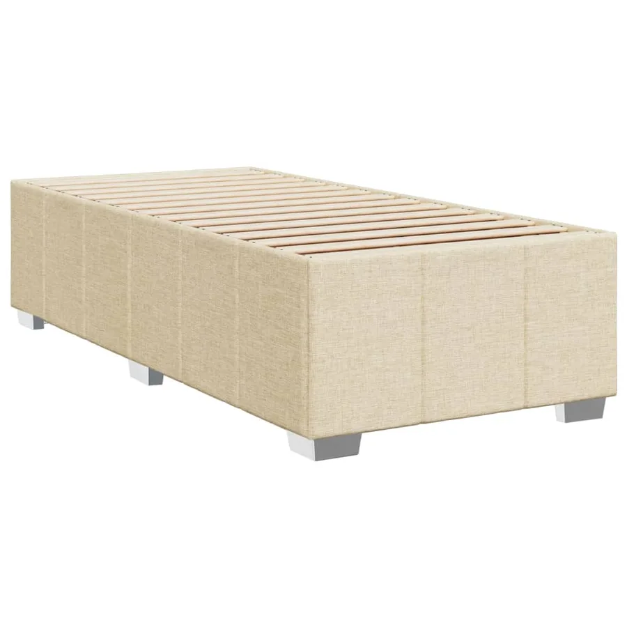 Sommier à lattes de lit et matelas Crème 90x190 cm Tissu - 10