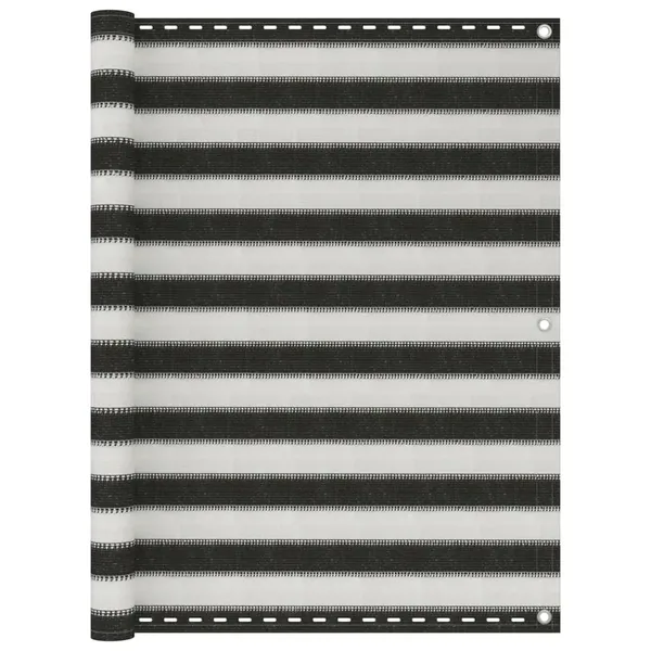 Écran de balcon PEHD 120x600 cm Anthracite et blanc