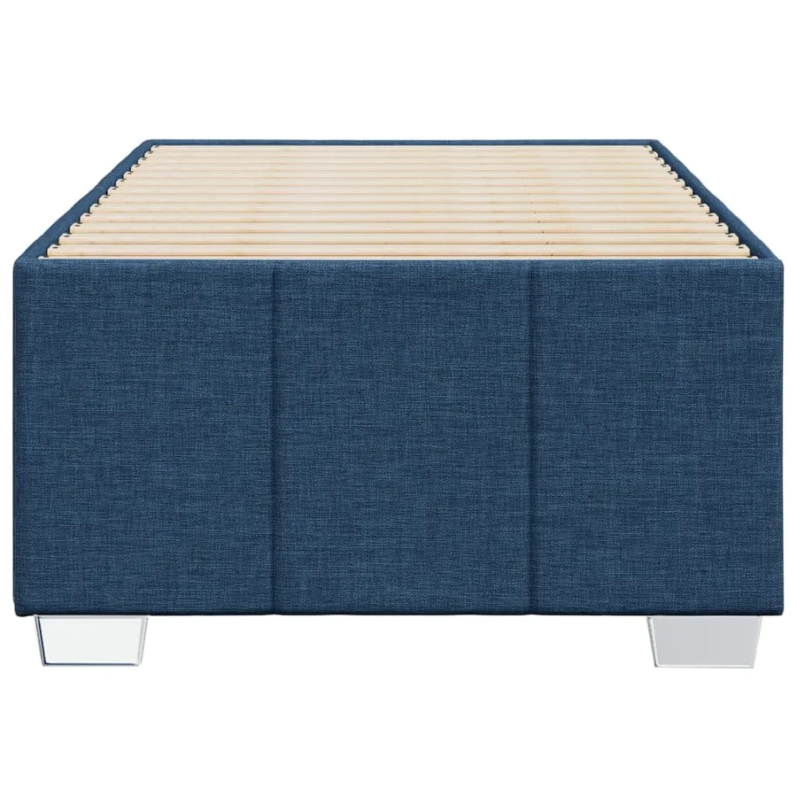 Cadre de lit sans matelas bleu 90x200 cm tissu - 4