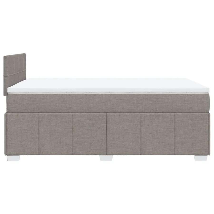 Sommier à lattes de lit avec matelas taupe 120x190 cm tissu - 5