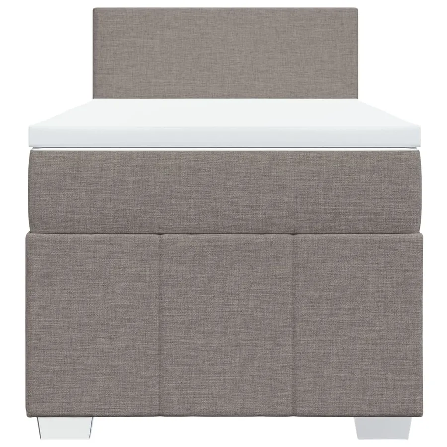 Sommier à lattes de lit avec matelas Taupe 90x190 cm Tissu - 6