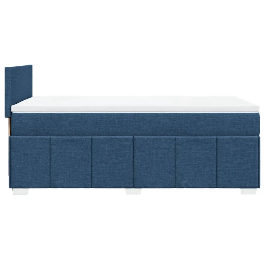 Sommier à lattes de lit avec matelas Bleu 100x200 cm Tissu - 5