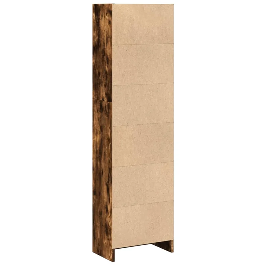 Bibliothèque chêne fumé 40x24x143 cm bois d'ingénierie - 5