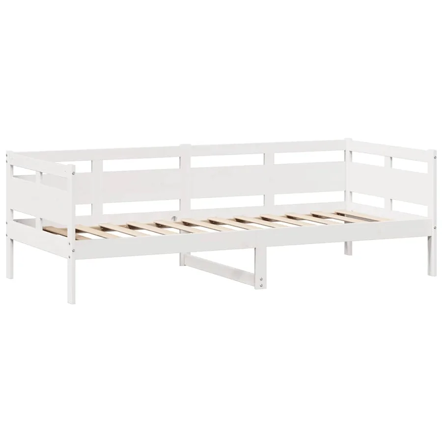 Lit de jour et tiroirs sans matelas blanc 80x200 cm bois massif - 7