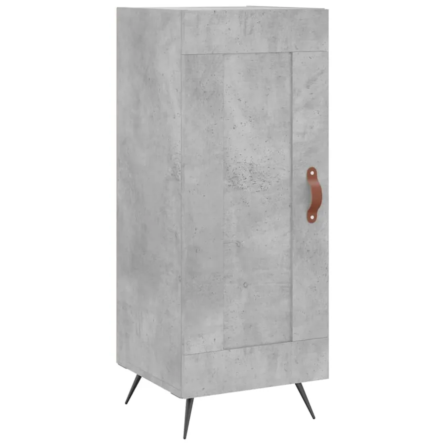 Buffet haut Gris béton 34,5x34x180 cm Bois d'ingénierie - 5