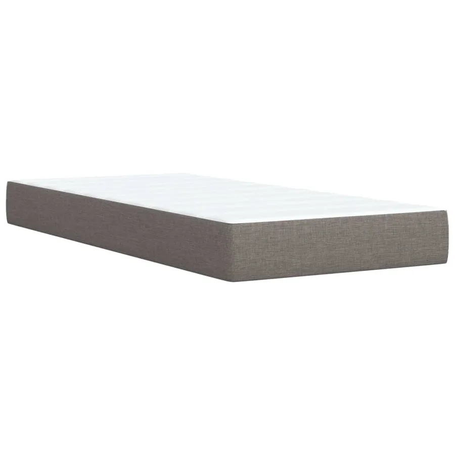 Sommier à lattes de lit avec matelas Taupe 100x200 cm Tissu - 10
