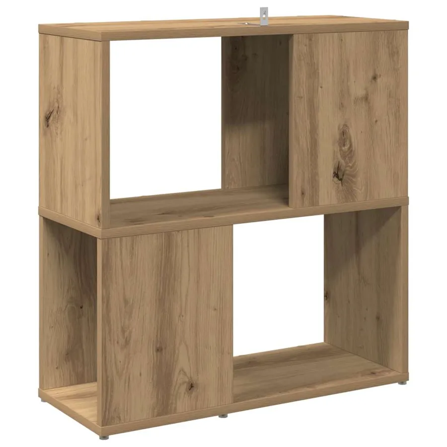 Bibliothèque chêne artisanal 60x24x63 cm bois d'ingénierie - 6