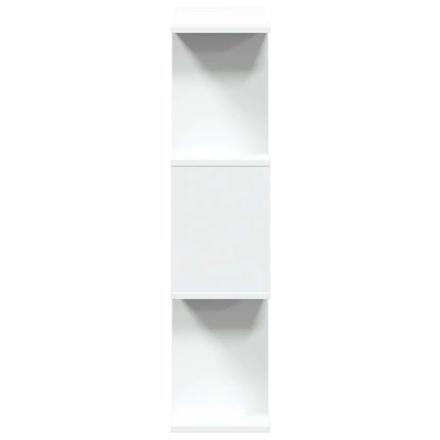 Bibliothèque séparateur de pièce à 3 niveaux Blanc 70 x 24 x 97 cm Bois d'ingénierie - 7