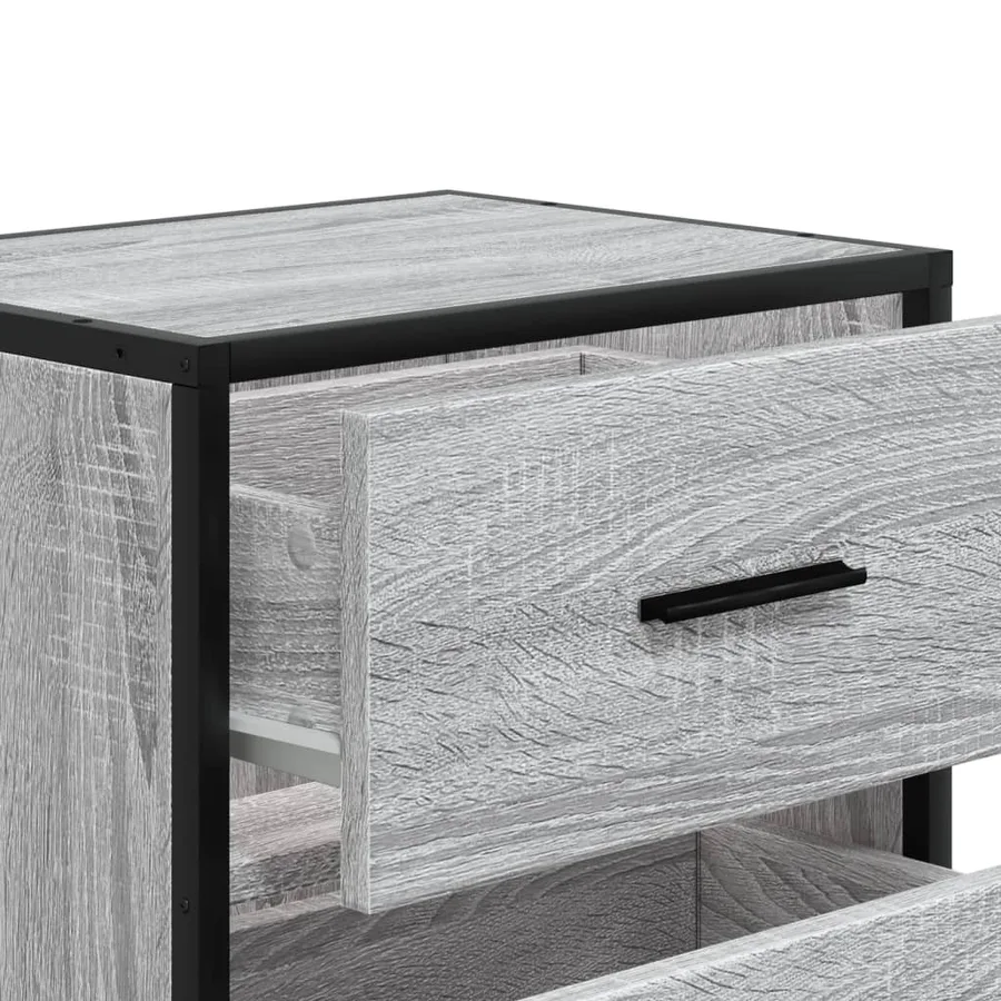 Tables de chevet 2 pcs sonoma gris 40x31x50 cm bois ingénierie - 10