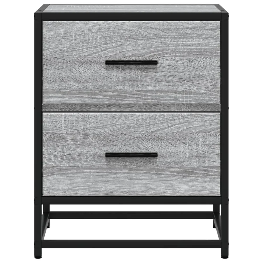 Tables de chevet 2 pcs sonoma gris 40x31x50 cm bois ingénierie - 5