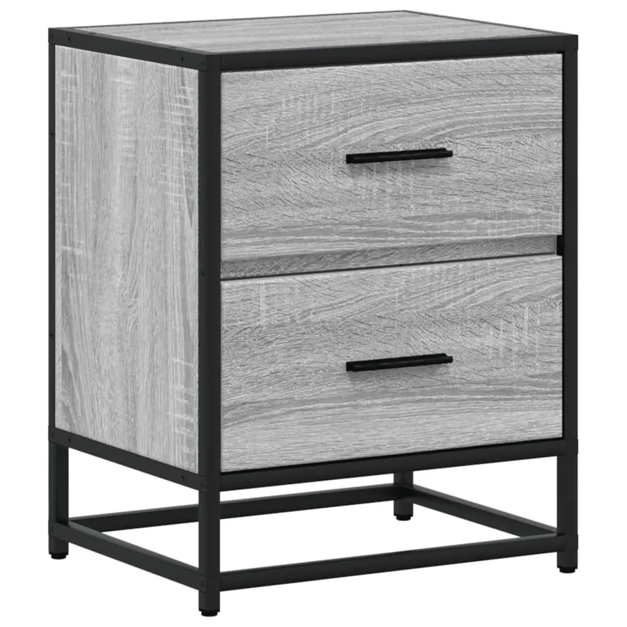 Tables de chevet 2 pcs sonoma gris 40x31x50 cm bois ingénierie - 6