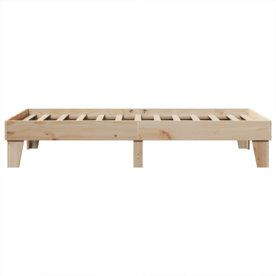 Cadre de lit sans matelas 100x200 cm bois massif de pin - 5