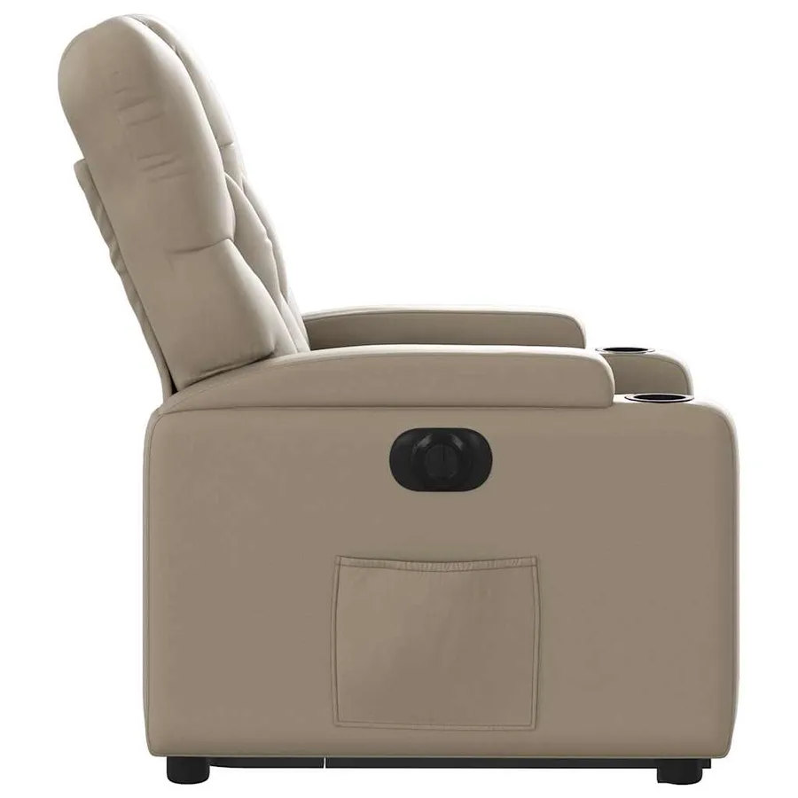 Fauteuil inclinable électrique cappuccino similicuir - 10