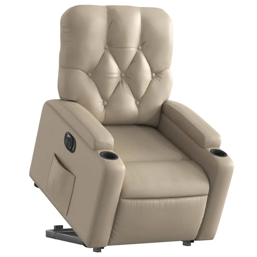 Fauteuil inclinable électrique cappuccino similicuir - 3