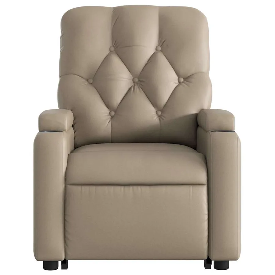 Fauteuil inclinable électrique cappuccino similicuir - 8