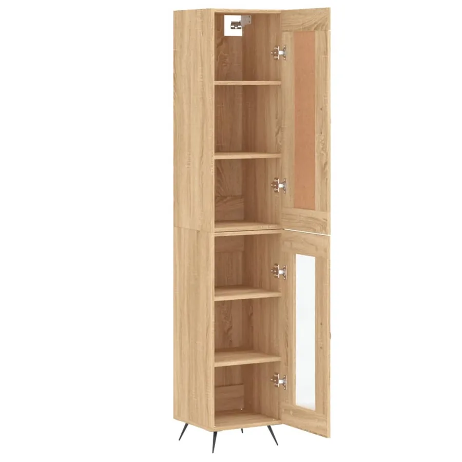 Buffet haut Chêne sonoma 34,5x34x180 cm Bois d'ingénierie - 4