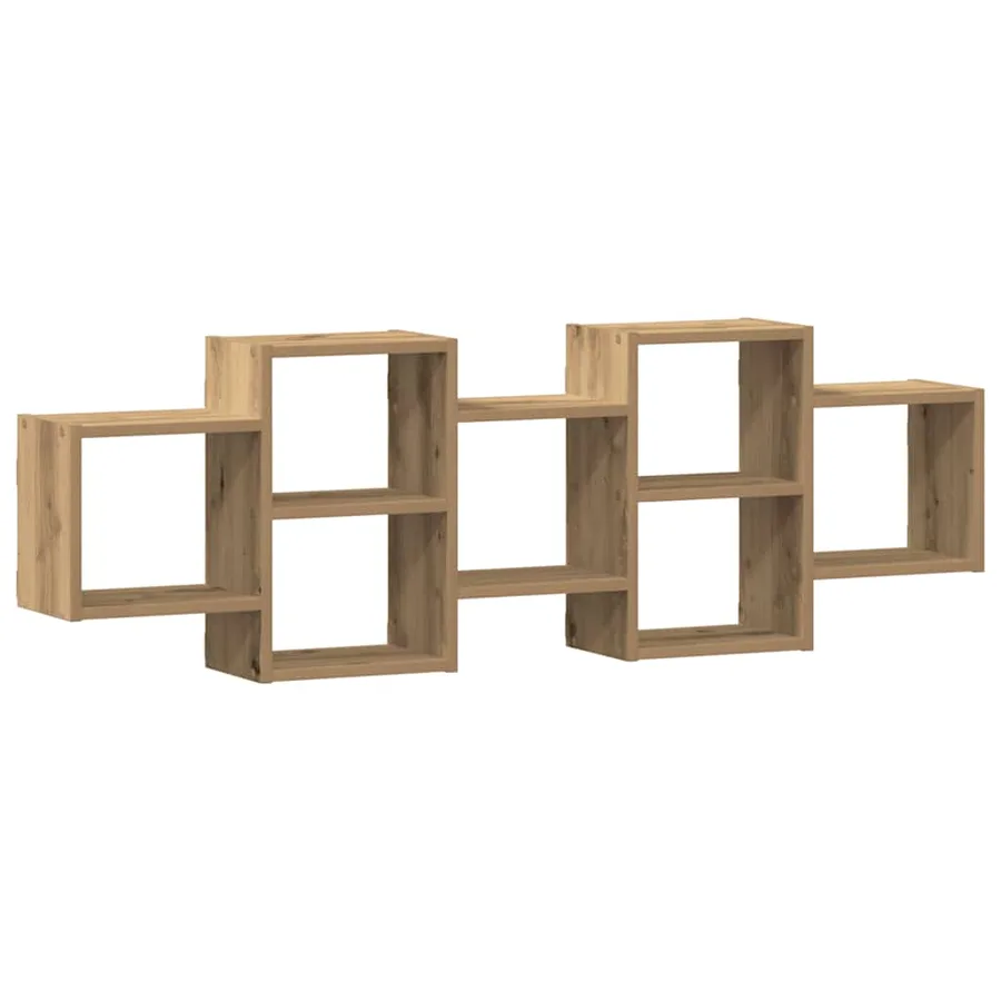 Étagère murale chêne artisanal 129x18x42 cm bois d'ingénierie - 2