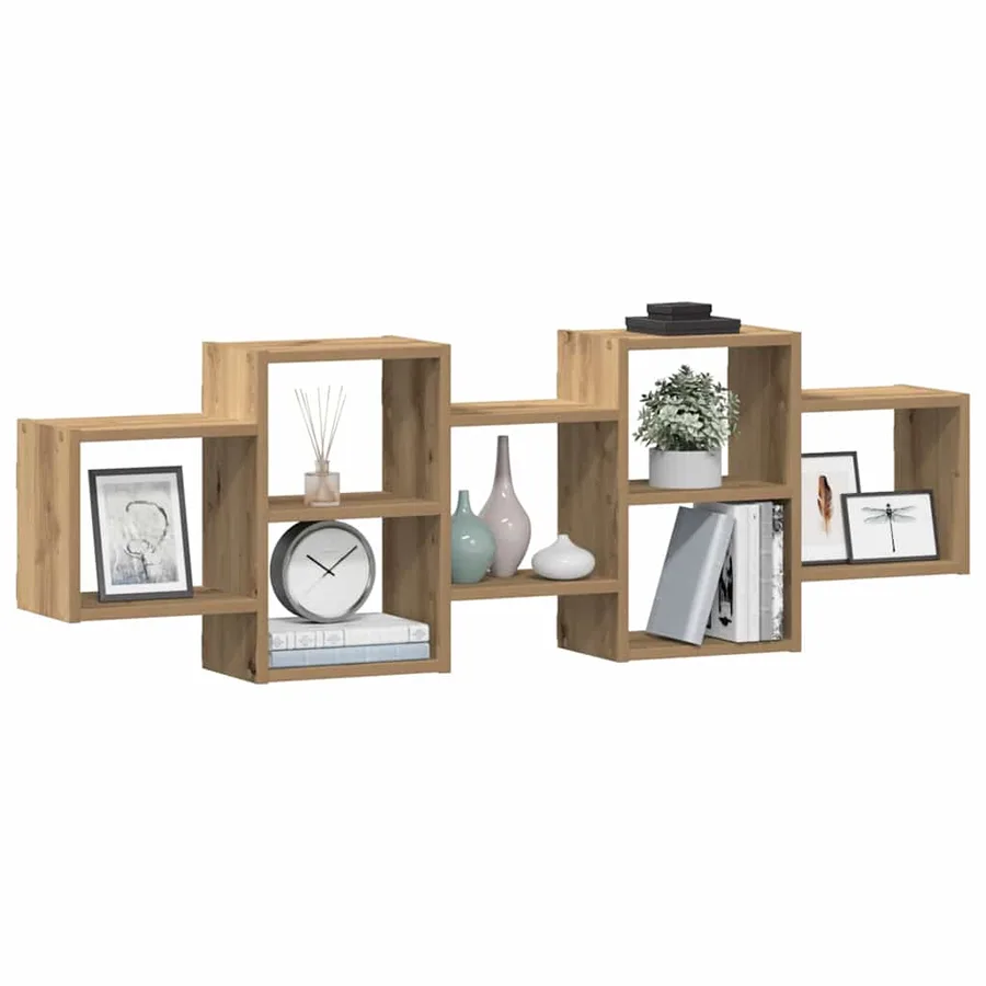 Étagère murale chêne artisanal 129x18x42 cm bois d'ingénierie - 3