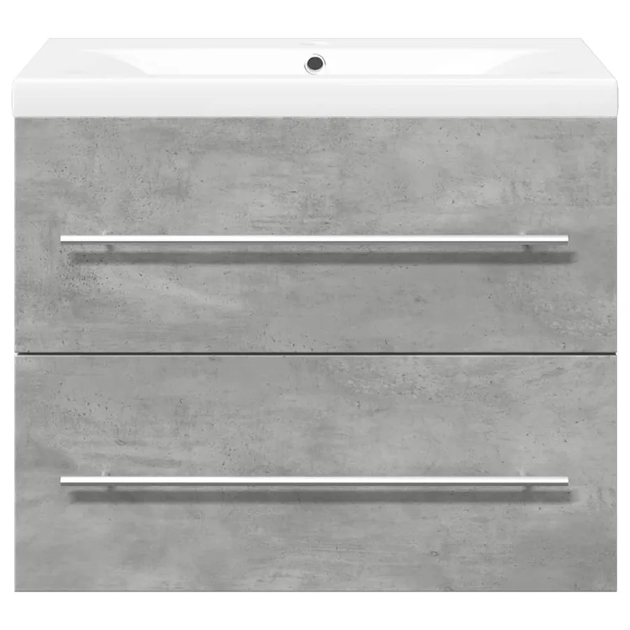 Ensemble de meubles de salle de bain 2 pcs gris béton - 4