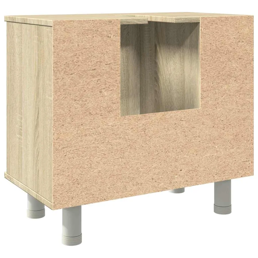 Armoire de salle de bain Chêne sonoma 60x32x53,5 cm Aggloméré - 7