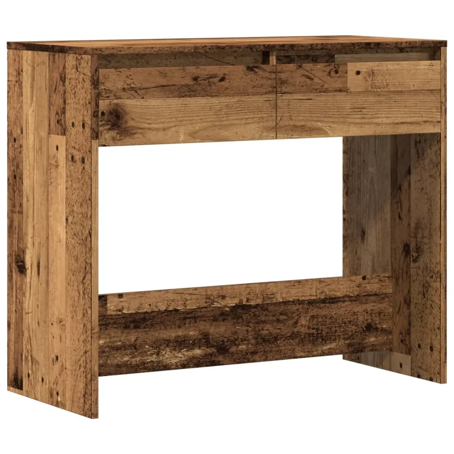 Table console vieux bois 89x41x76,5 cm bois d'ingénierie - 2