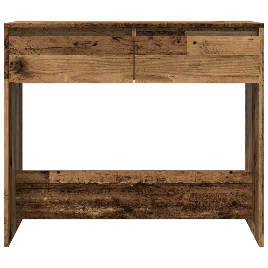 Table console vieux bois 89x41x76,5 cm bois d'ingénierie - 4