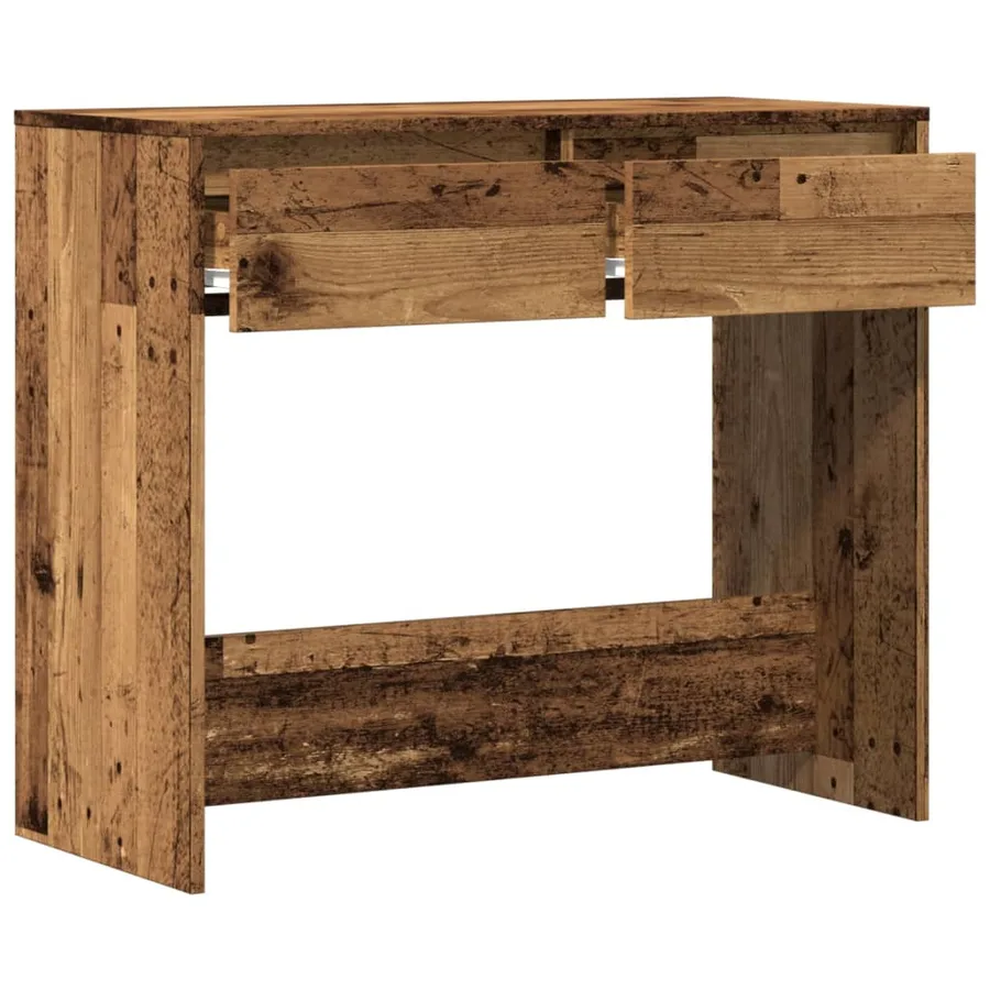 Table console vieux bois 89x41x76,5 cm bois d'ingénierie - 5