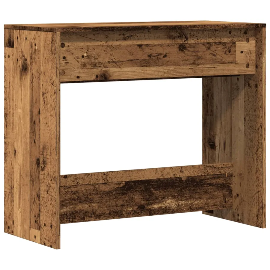 Table console vieux bois 89x41x76,5 cm bois d'ingénierie - 7