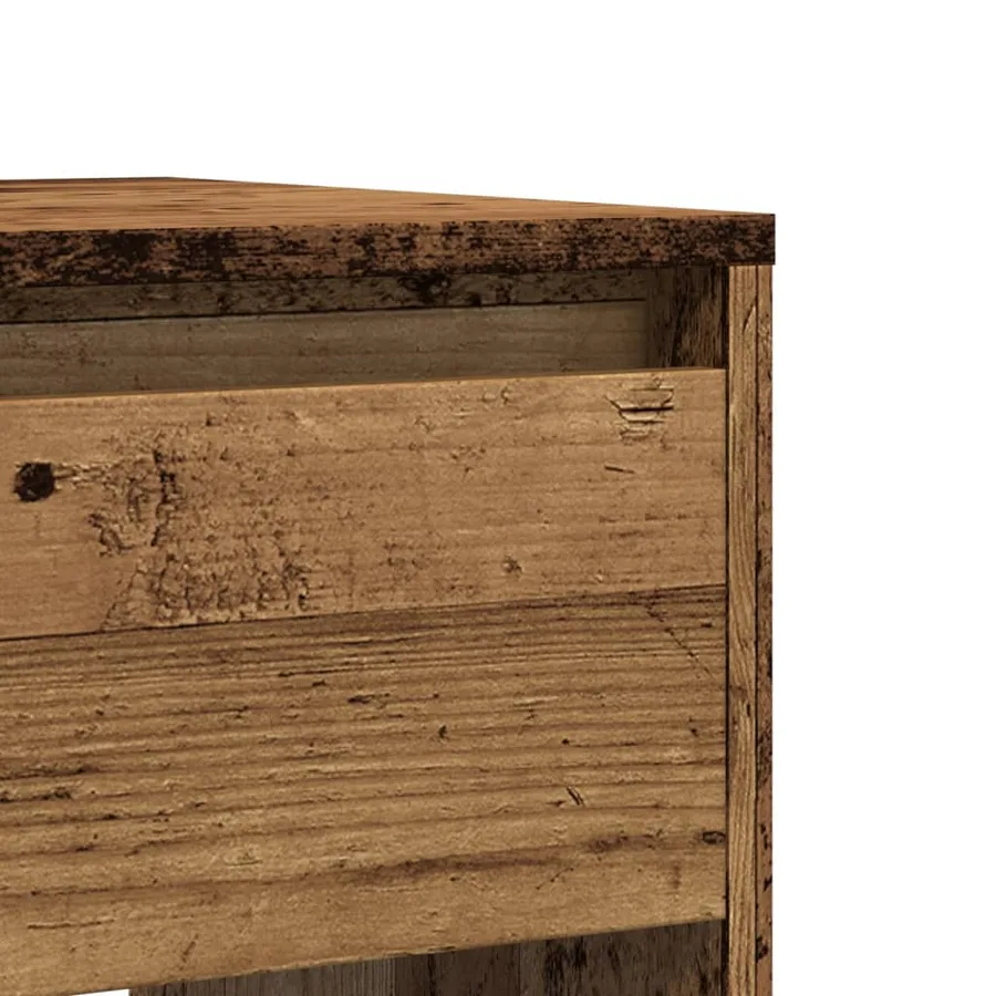 Table console vieux bois 89x41x76,5 cm bois d'ingénierie - 8