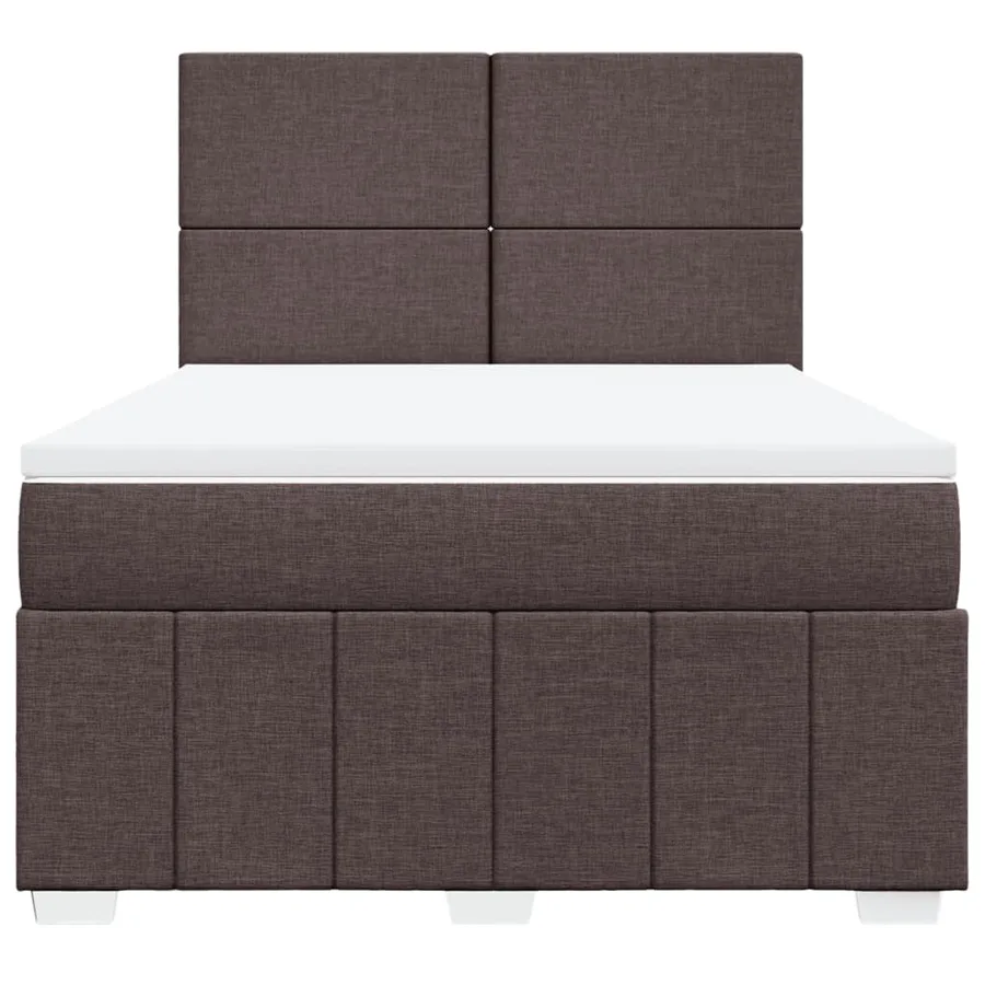 Sommier à lattes de lit avec matelas Marron foncé 160x200 cm - 4