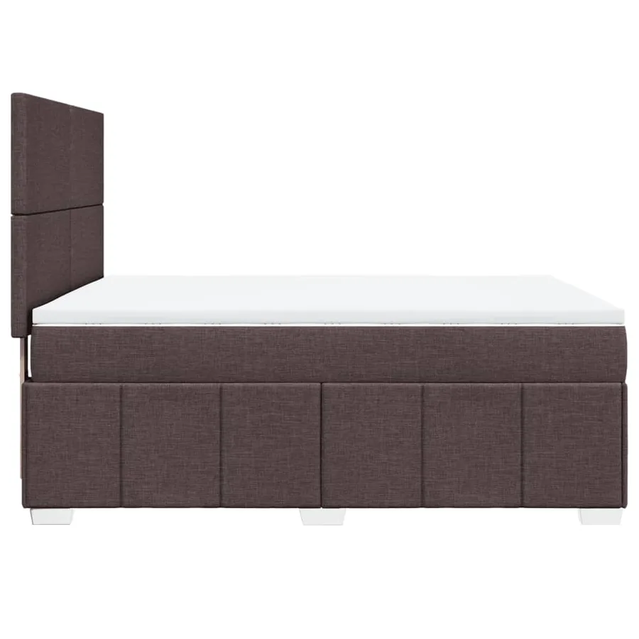 Sommier à lattes de lit avec matelas Marron foncé 160x200 cm - 5