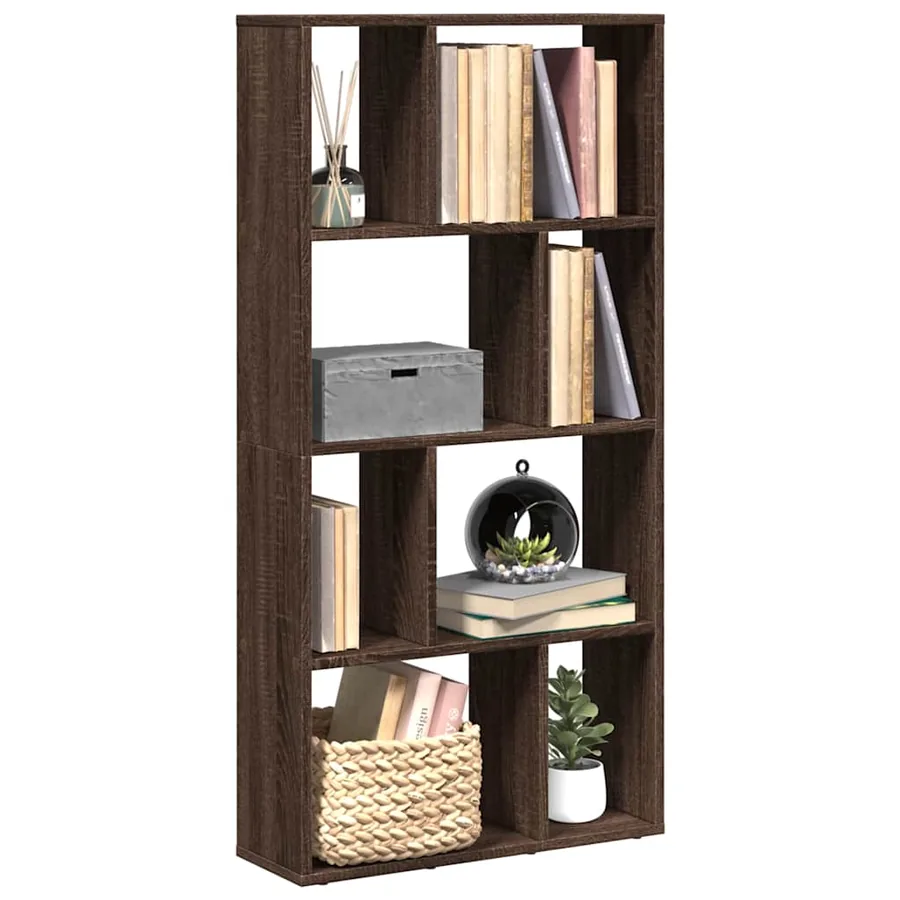 Bibliothèque chêne marron 60x20x120,5 cm bois d'ingénierie