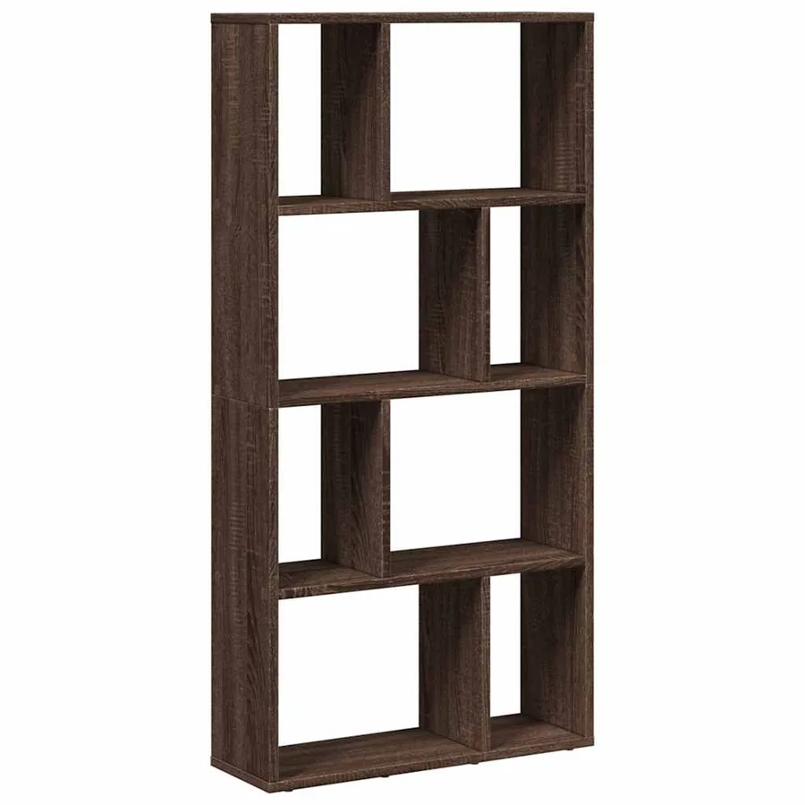 Bibliothèque chêne marron 60x20x120,5 cm bois d'ingénierie - 2