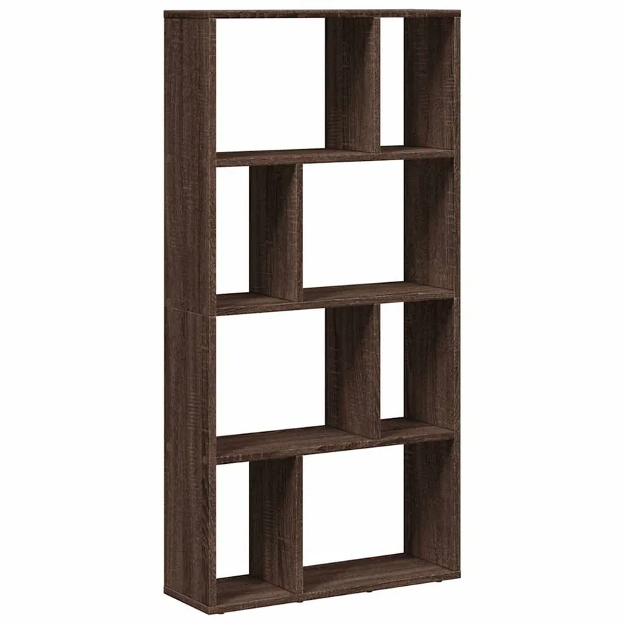 Bibliothèque chêne marron 60x20x120,5 cm bois d'ingénierie - 6