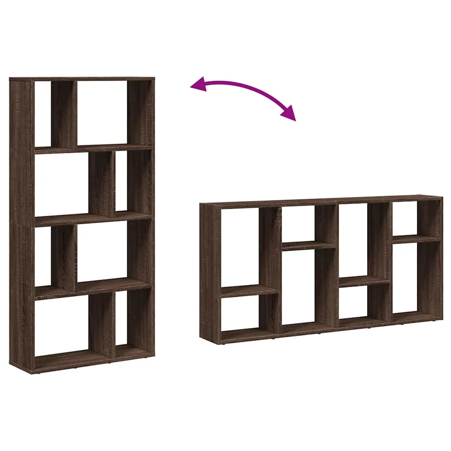 Bibliothèque chêne marron 60x20x120,5 cm bois d'ingénierie - 9