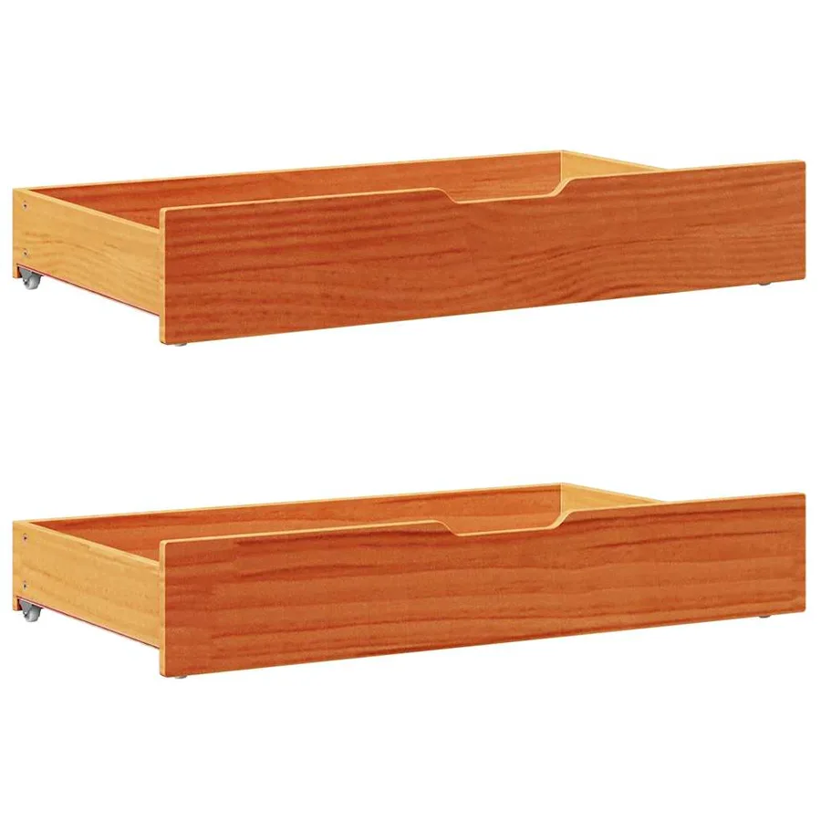 Cadre de lit sans matelas cire marron 150x200cm bois pin massif - 6