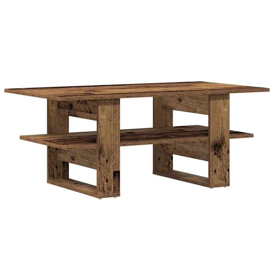 Table basse vieux bois 102x55x42 cm bois d'ingénierie - 2