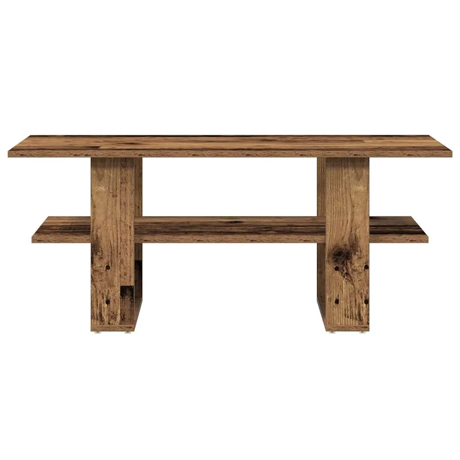 Table basse vieux bois 102x55x42 cm bois d'ingénierie - 4