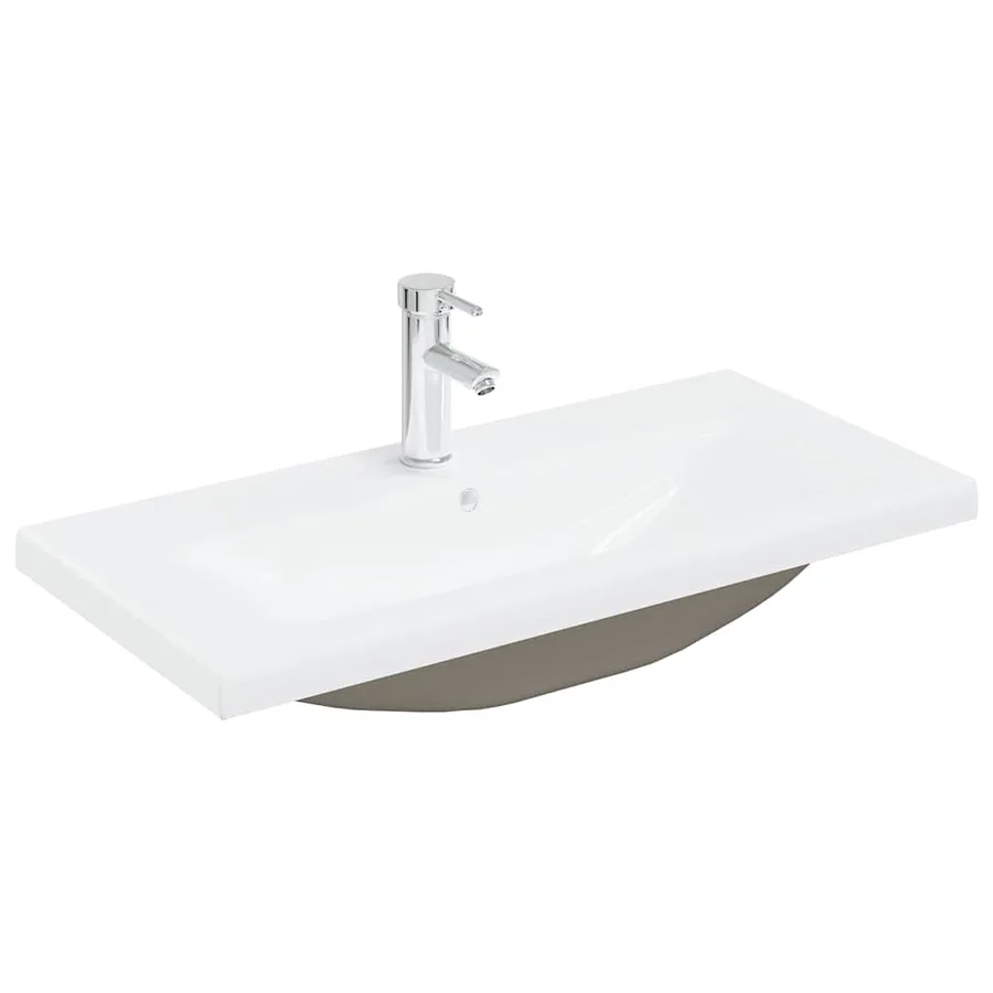 Armoire lavabo de salle de bain avec bassin intégré et robinet - 5