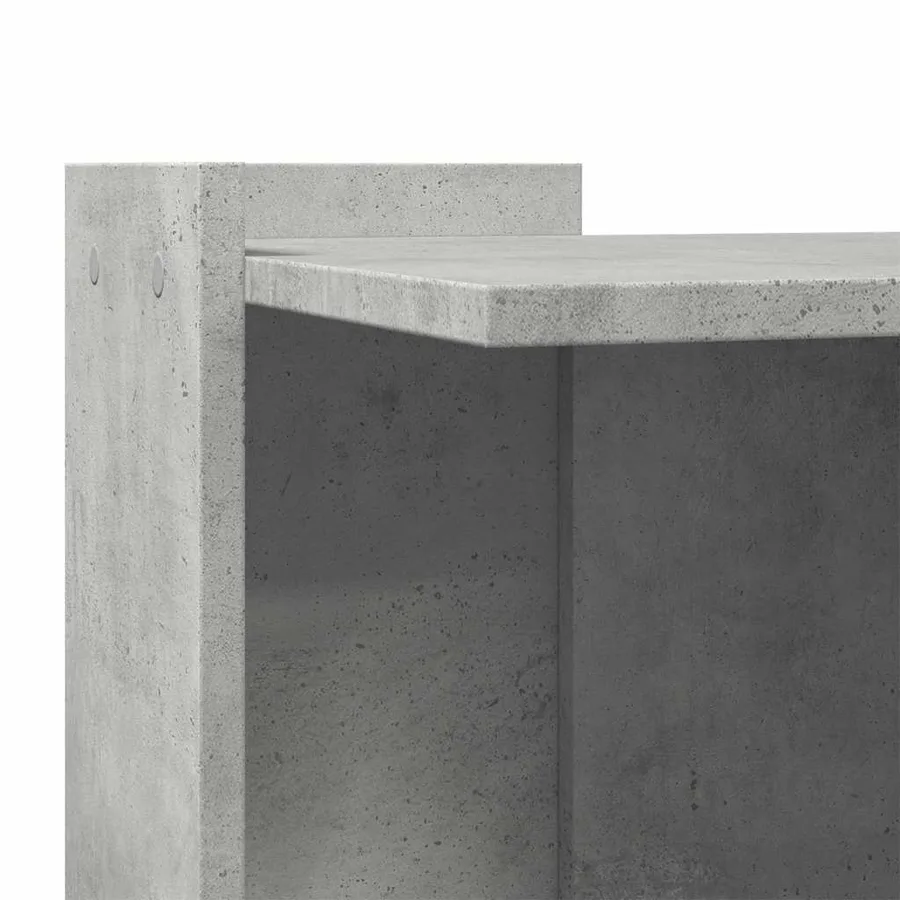 Meuble de bac à litière pour chat gris béton bois d'ingénierie - 7