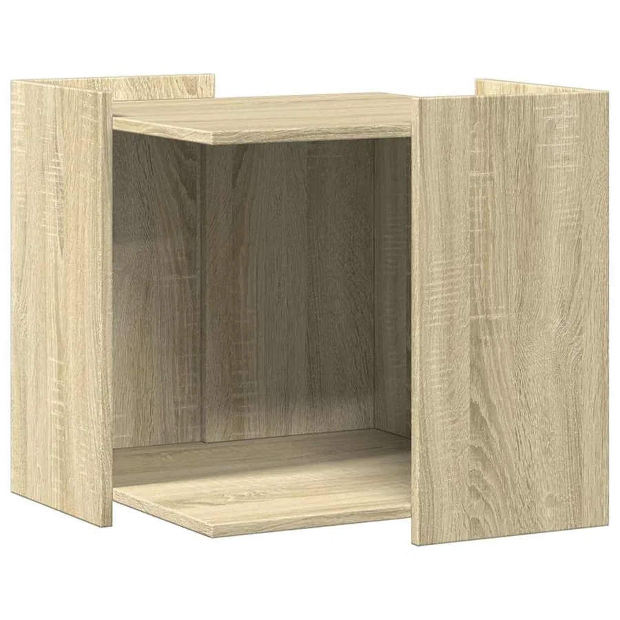 Meuble de bac à litière pour chat chêne sonoma bois ingénierie - 2