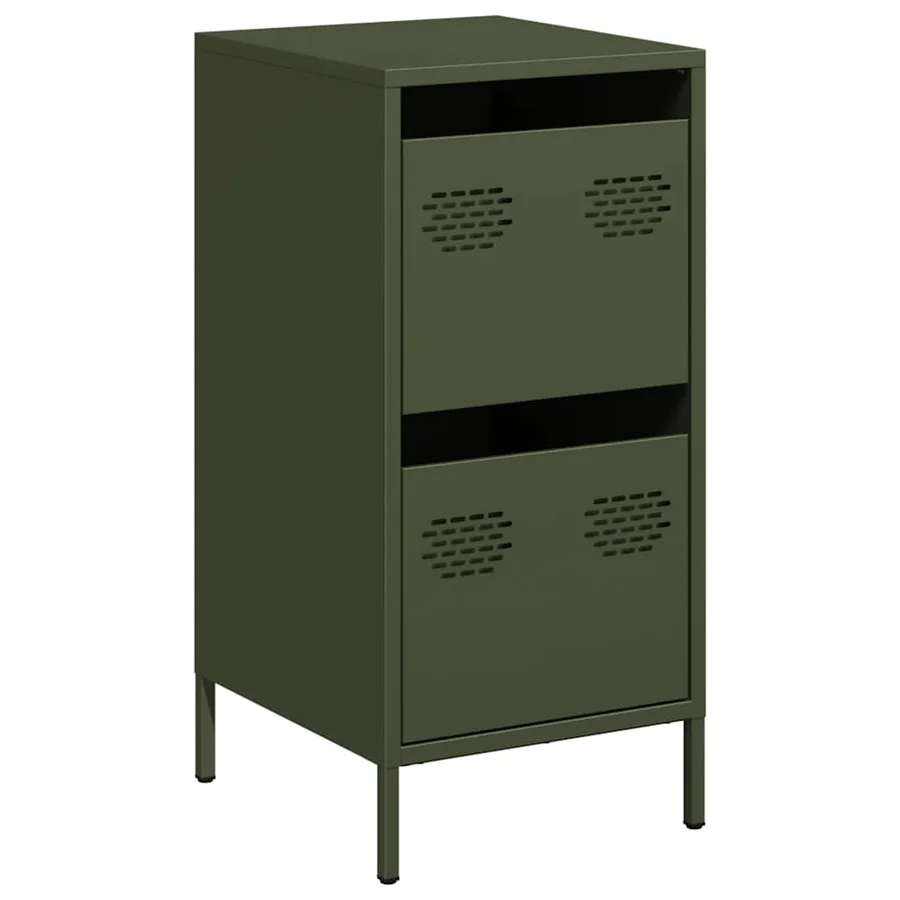 Buffet vert olive 35x39x73,5 cm acier laminé à froid - 2