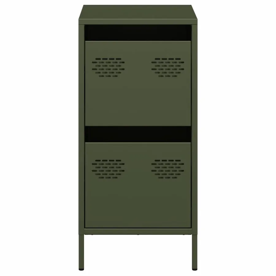 Buffet vert olive 35x39x73,5 cm acier laminé à froid - 5