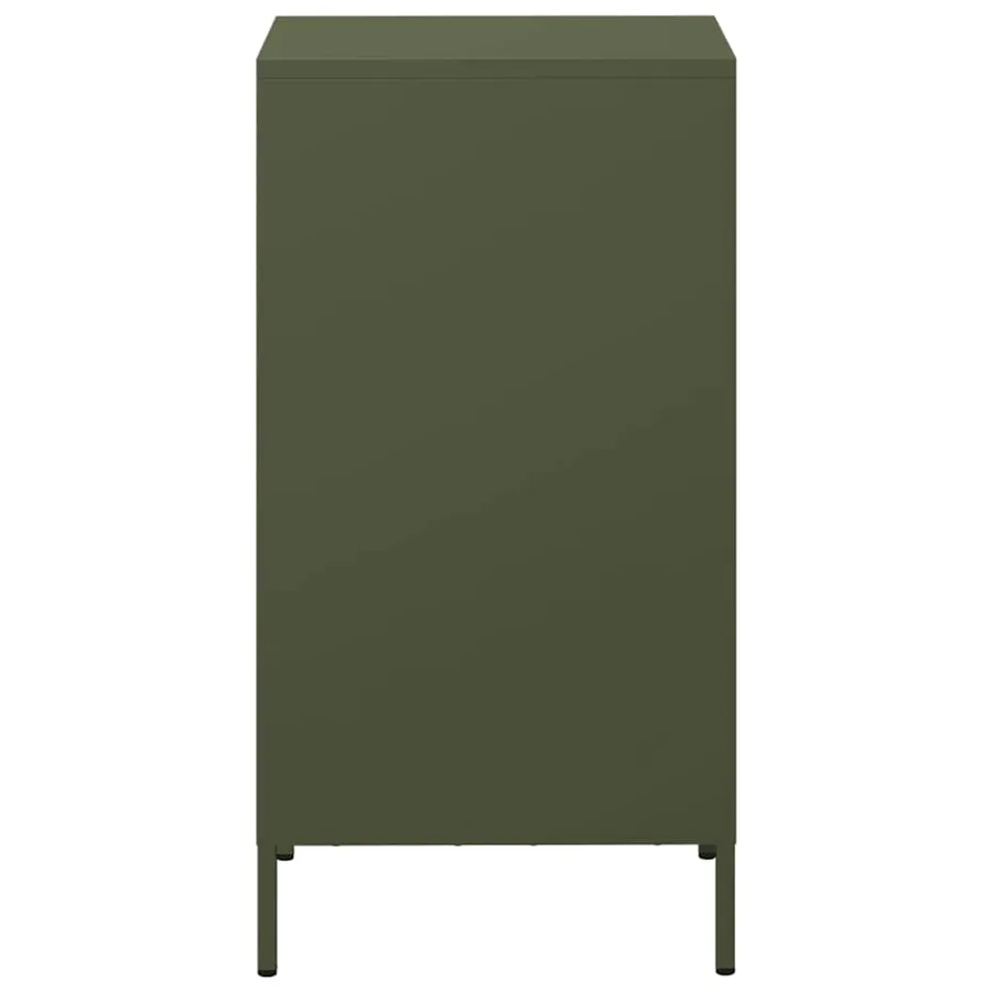 Buffet vert olive 35x39x73,5 cm acier laminé à froid - 6