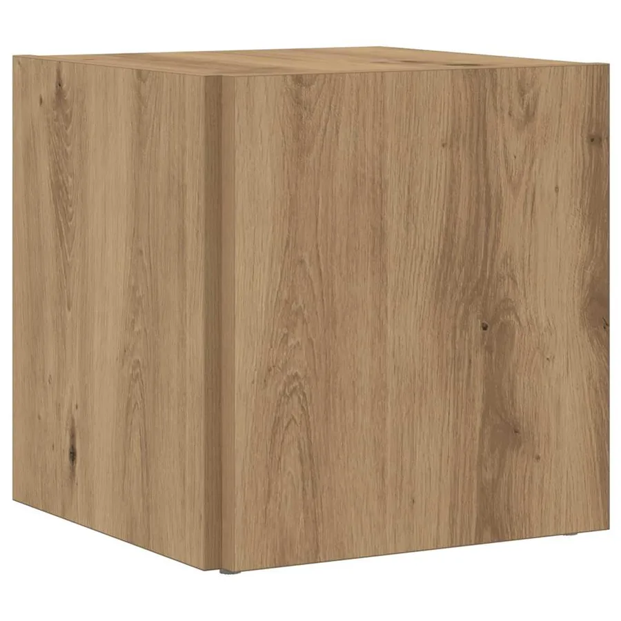 Table d'appoint chêne artisanal 33x33x34 cm bois d'ingénierie - 5