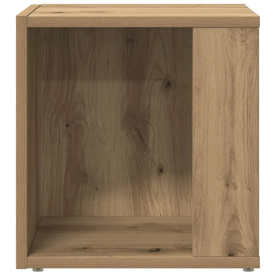 Table d'appoint chêne artisanal 33x33x34 cm bois d'ingénierie - 6