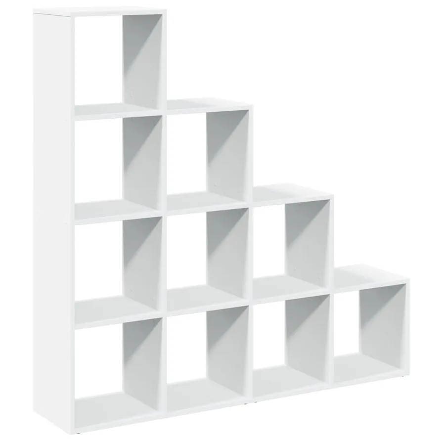 Étagère séparatrice de pièce à 4 niveaux blanc 131,5x29x131,5cm - 2