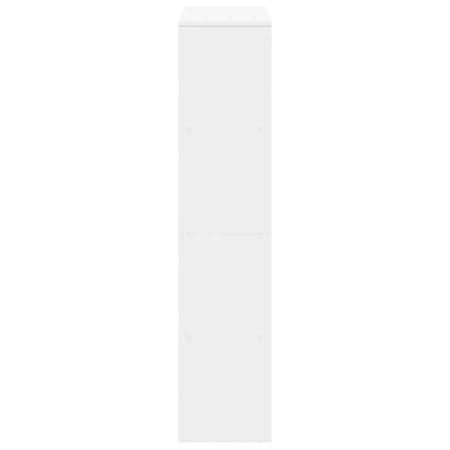 Étagère séparatrice de pièce à 4 niveaux blanc 131,5x29x131,5cm - 6