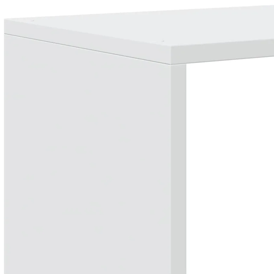 Étagère séparatrice de pièce à 4 niveaux blanc 131,5x29x131,5cm - 9